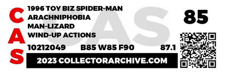 1996 Toy Biz Spiderman Arachniphobia Man Lizard CAS 85