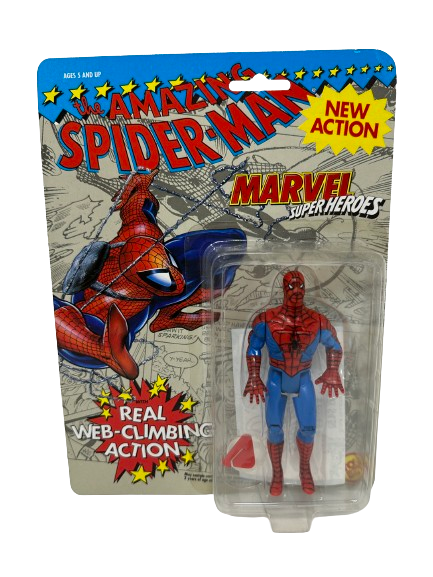 1991 Toy Biz Marvel Superheroes Web Climbing Action Spiderman