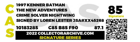 1997 BATMAN ADVENTURES NIGHTWING AUTOGRAPHED CAS 85